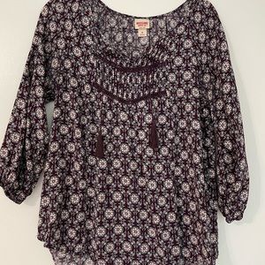 Boho floral blouse